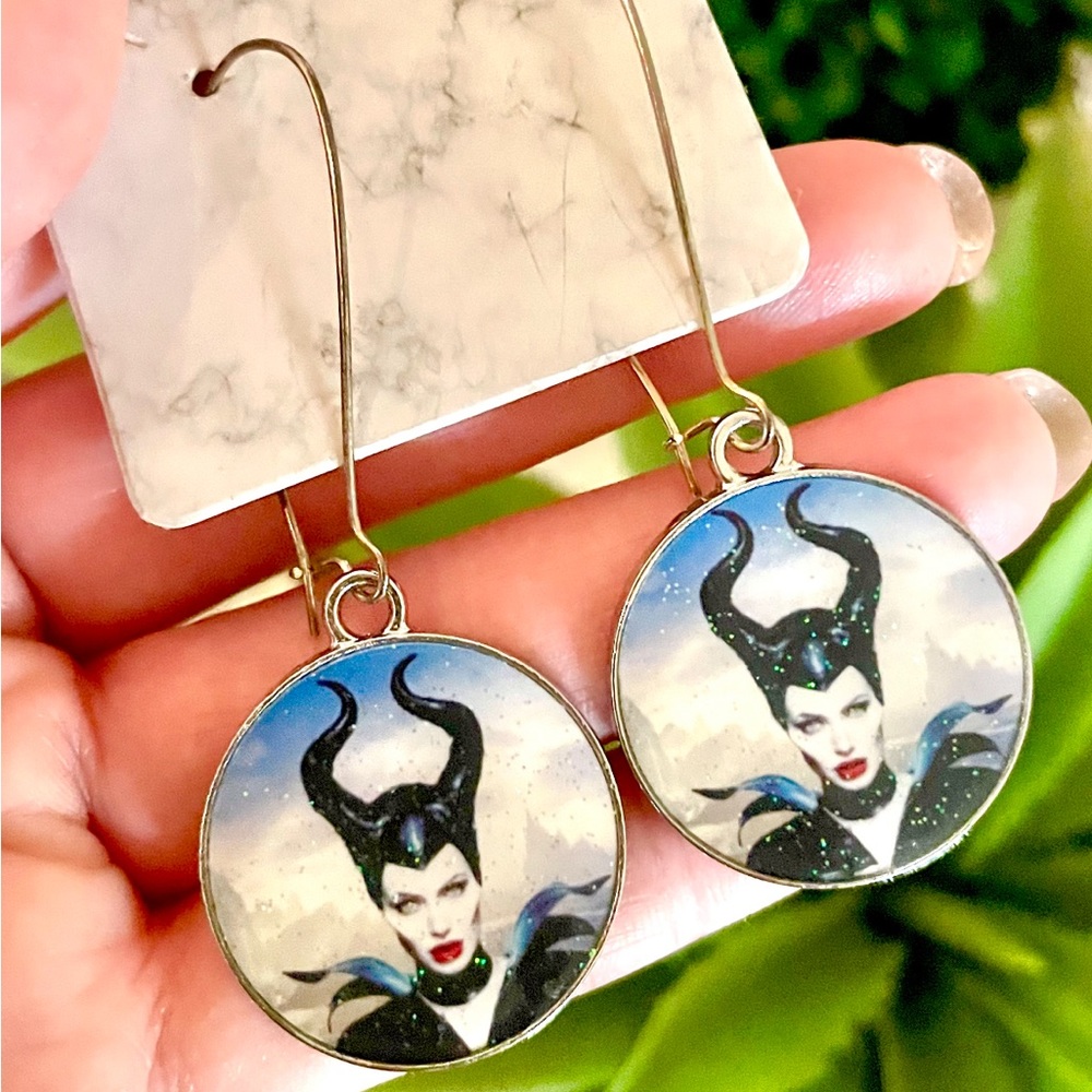 Maleficent Disney Dangle Earrings